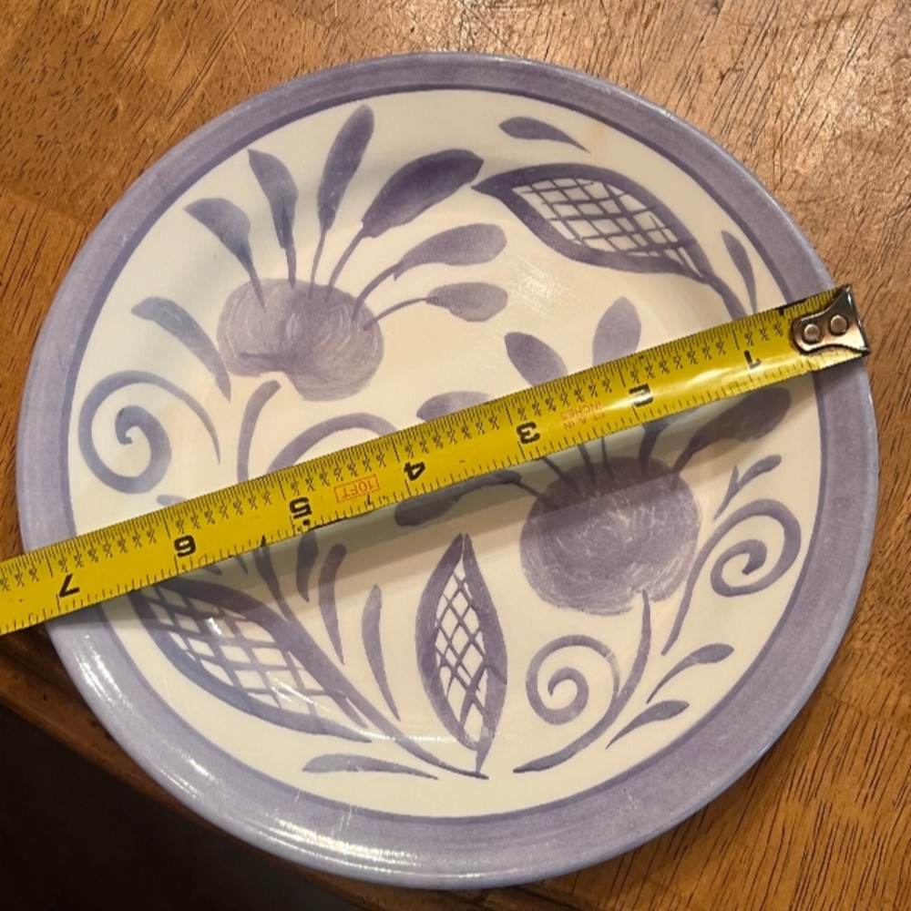 Floral Purple Ceramic Plate